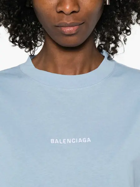 Tricouri Balenciaga Balenciaga Back T-shirt Light blue Femei (BM 19723503) 5