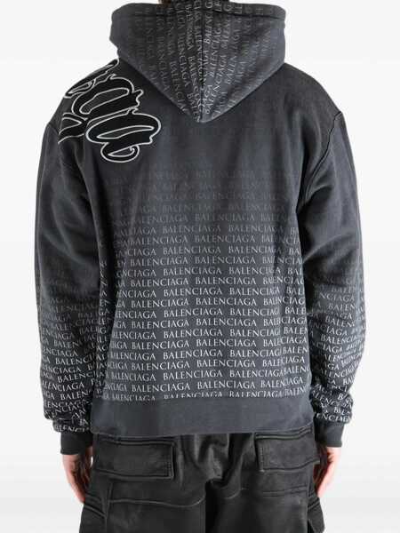 Bluze de trening Balenciaga Big B hoodie Black Barbati (BM 19723506) 5