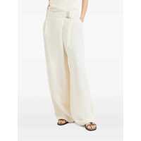 Pantaloni casual Dama - Pantaloni casual Brunello Cucinelli Sartorial Wrap Pants White Femei (BM 19723548) - B-mall.ro
