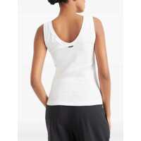 Bluze Brunello Cucinelli Dama - Bluze Brunello Cucinelli Jersey tank top with jewel White Femei (BM 19723554) - B-mall.ro