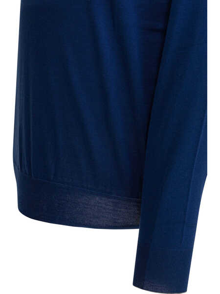 Pulovere Brunello Cucinelli Cotton crewneck sweater Blue Barbati (BM 19723557) 4