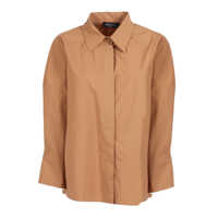Camasi POPLIN 3/4 SLEEVE SHIRT WITH TULLE AND FILO DIAMANTE DETAIL Femei