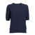Fabiana Filippi SEQUIN SHORT SLEEVE CREW NECK SWEATER Blue
