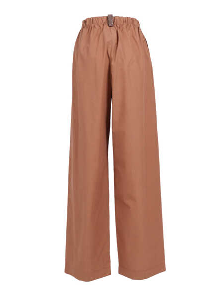 Pantaloni Fabiana Filippi POPLIN PIJAMA TROUSERS WITH ELASTIC WAISTBAND Beige Femei (BM 19723623) 2
