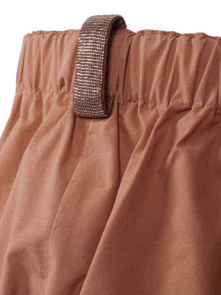 Pantaloni Fabiana Filippi POPLIN PIJAMA TROUSERS WITH ELASTIC WAISTBAND Beige Femei (BM 19723623) 3