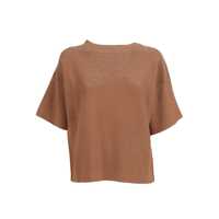 Pulovere casual LUREX COTTON WOOL BOATNECK SHORT SLEEVE SWEATER Femei