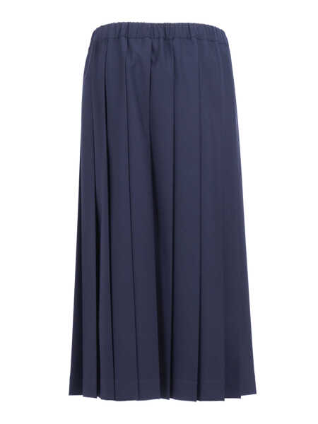 Fuste Fabiana Filippi TECH WOOL PLEATED SKIRT WITH ELASTIC WAISTBAND Blue Femei (BM 19723650) 2