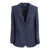 Fabiana Filippi BISTRETCH WOOL SINGLE BREASTED JACKET WITH FILO DIAMANTE Blue
