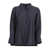 Fabiana Filippi BISTRETCH WOOL 3/4 SLEEVE SHIRT,TULLE AND FILO DIAMANTE Blue