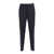 Fabiana Filippi BISTRETCH WOOL PLEATED JOGGING TROUSERS WITH FILO DIAMANTE Blue
