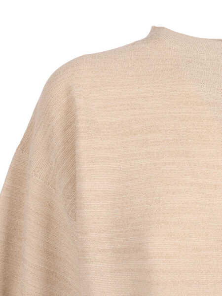 Pulovere Fabiana Filippi LUREX COTTON WOOL BOATNECK SHORT SLEEVE SWEATER White Femei (BM 19723686) 3