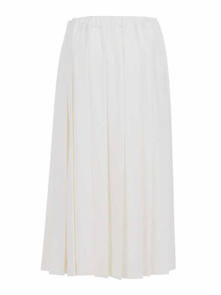 Fuste Fabiana Filippi TECH WOOL PLEATED SKIRT WITH ELASTIC WAISTBAND White Femei (BM 19723689) 2
