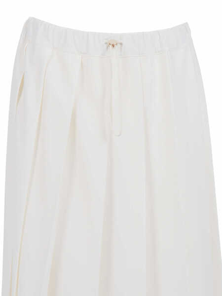 Fuste Fabiana Filippi TECH WOOL PLEATED SKIRT WITH ELASTIC WAISTBAND White Femei (BM 19723689) 3