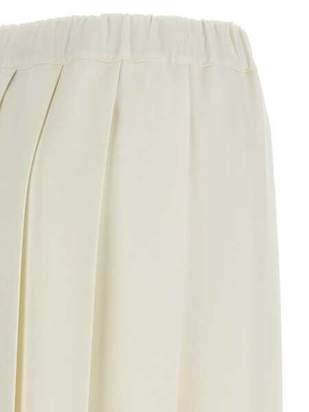 Fuste Fabiana Filippi TECH WOOL PLEATED SKIRT WITH ELASTIC WAISTBAND White Femei (BM 19723689) 4