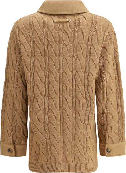 Sacouri Max Mara Double-breasted Jacket with contrasted sleeves CAMMELLO Femei (BM 19723745) 2