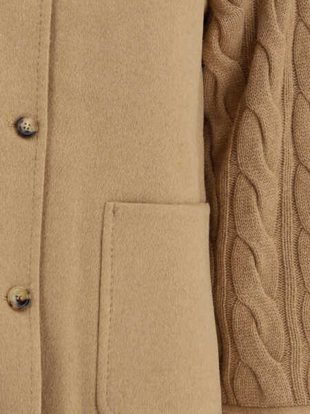 Sacouri Max Mara Double-breasted Jacket with contrasted sleeves CAMMELLO Femei (BM 19723745) 3