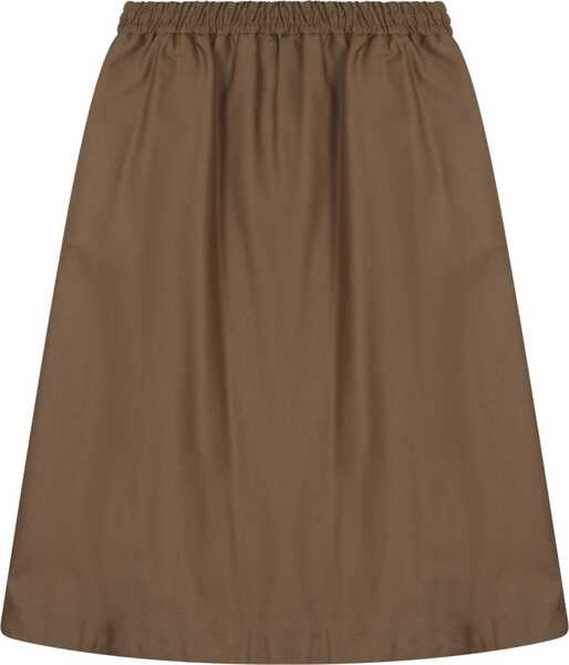 Fuste casual Golden Goose Midi Skirt With Front Zipper BROWN Femei (BM 19723763) 2
