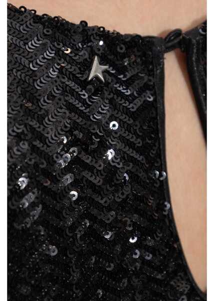 Rochii casual Golden Goose Mini Dress With Sequins BLACK Femei (BM 19723799) 5