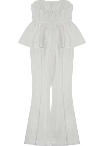 Salopete Self-Portrait Sleeveless Jumpsuit WHITE Femei (BM 19723811) 2