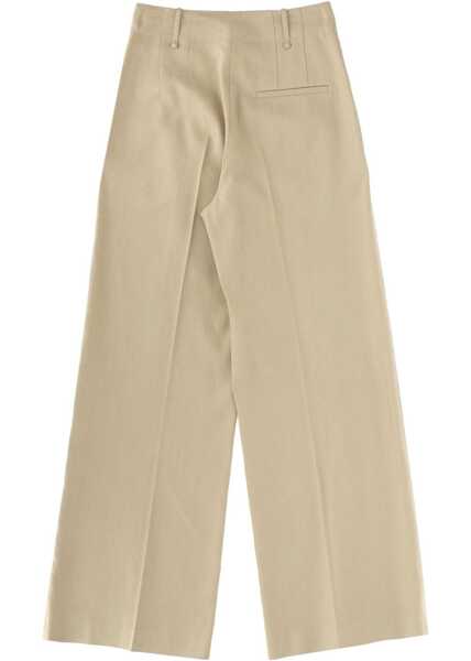 Pantaloni ALYSI Linen Blend Tailored Pants BEIGE Femei (BM 19723832) 2