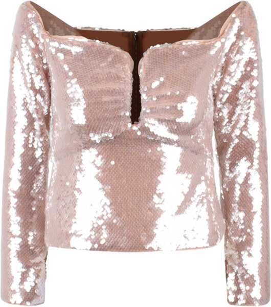 Bluze Self-Portrait Sequined Sleeveless Top BEIGE Femei (BM 19723838) 2