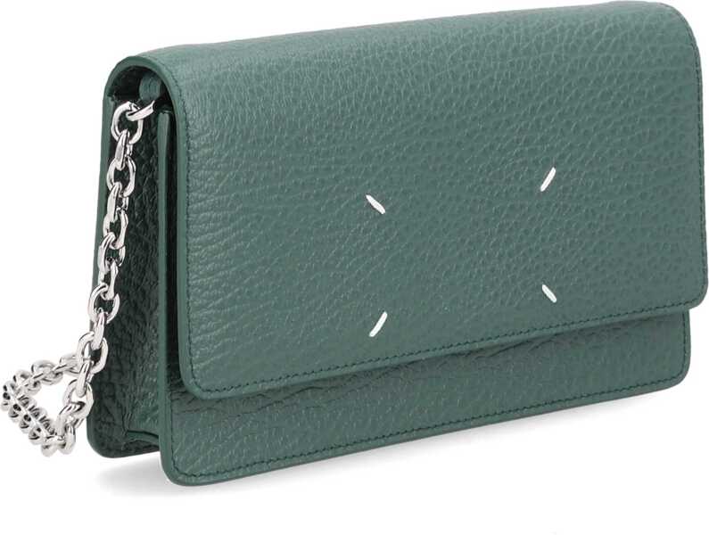 Portofele Maison Margiela Four Stitches Wallet With Chain GREEN Barbati (BM 19723883) 2