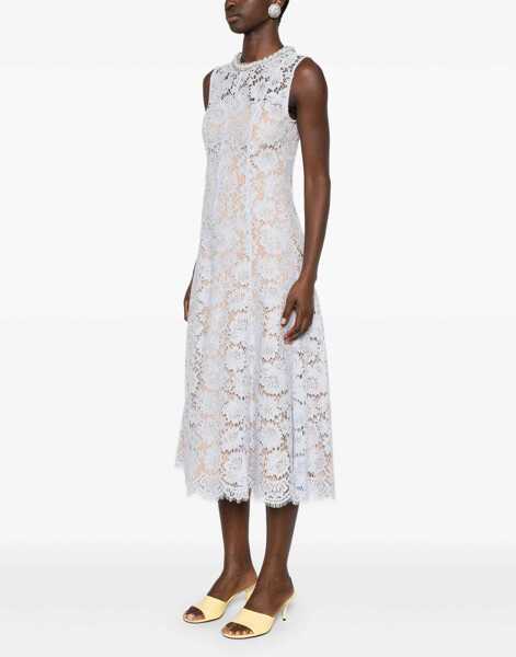 Rochii casual Self-Portrait Lace Midi Dress BLUE Femei (BM 19723886) 3