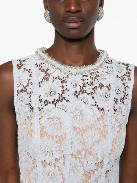 Rochii casual Self-Portrait Lace Midi Dress BLUE Femei (BM 19723886) 5