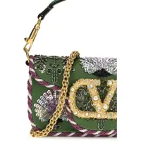 Genti de umar Dama - Genti de umar Valentino Garavani Loc Shoulder Bag with floral embroidery MULTICOLOR/CEDRO/VIOLA/BURRO/CREAM/CRYST Femei (BM 19724135) - B-mall.ro