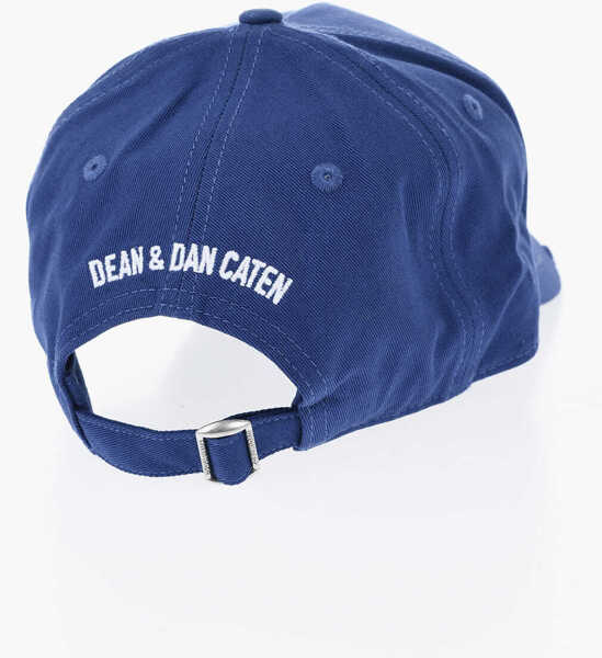 Caciuli DSQUARED2 Icon Cotton Gabardine Cap With Embossed Embroidery Blue Barbati (BM 19724159) 3