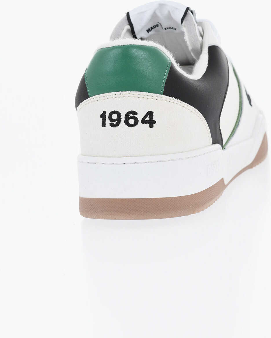 Sneakers DSQUARED2 Leather Spiker Low Top Sneakers With Embroidered Details Green Barbati (BM 19724165) 2