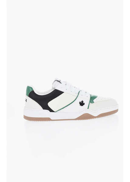 Sneakers DSQUARED2 Leather Spiker Low Top Sneakers With Embroidered Details Green Barbati (BM 19724165) 3