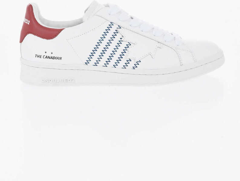 Sneakers DSQUARED2 Leather Boxer Low-Top Sneakers White Barbati (BM 19724183) 3