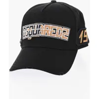 Caciuli Cotton Gabardine Cap With Patches Barbati