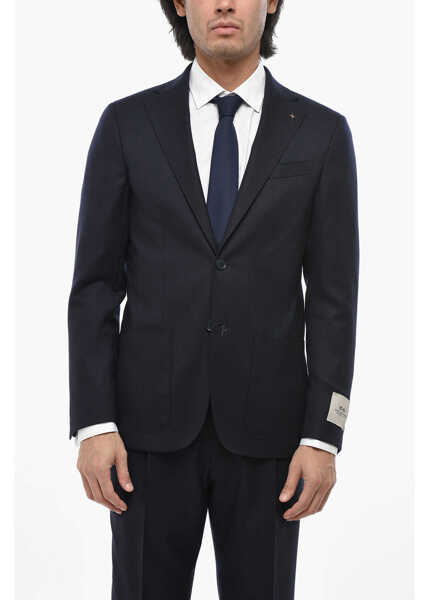 Costume CORNELIANI Cc Collection Virgin Wool Suit With Notch Lapel Blue Barbati (BM 19724189) 2
