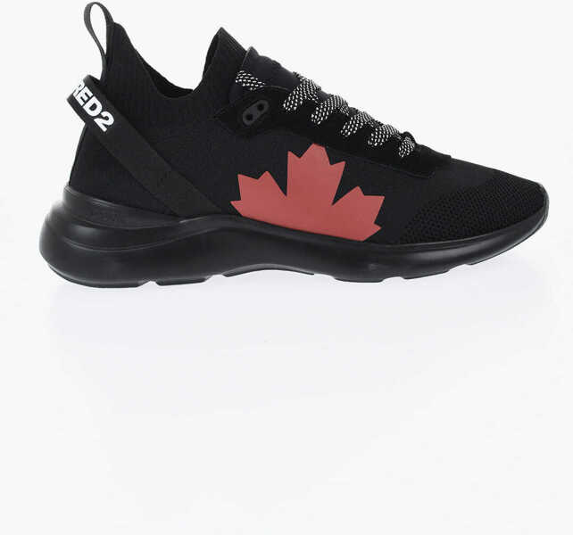 Sneakers DSQUARED2 Technical Fabric Fly Low-Top Sneakers With Contrasting Detai Black Barbati (BM 19724198) 3