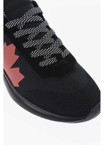 Sneakers DSQUARED2 Technical Fabric Fly Low-Top Sneakers With Contrasting Detai Black Barbati (BM 19724198) 4