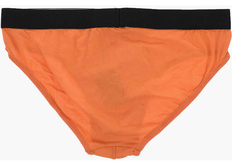Chiloti DSQUARED2 Stretch Cotton Brief With Logoed Elastic Band Orange Barbati (BM 19724201) 3