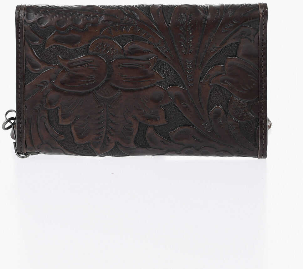 Portofele DSQUARED2 Leather Wallet With Removable Strap Brown Barbati (BM 19724204) 2