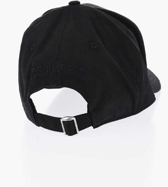 Caciuli DSQUARED2 Icon Solid Color Cap With Sequined Detail Black Barbati (BM 19724216) 3