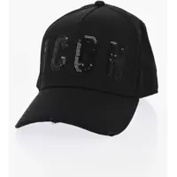 Caciuli Icon Solid Color Cap With Sequined Detail Barbati