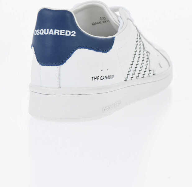 Sneakers DSQUARED2 Leather Boxer Low-Top Sneakers White Barbati (BM 19724219) 2