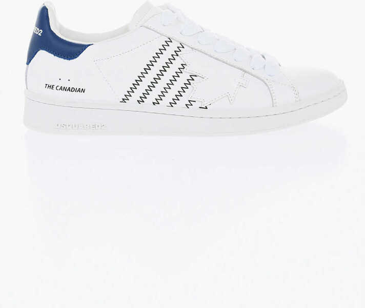 Sneakers DSQUARED2 Leather Boxer Low-Top Sneakers White Barbati (BM 19724219) 3