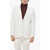 CORNELIANI Cc Collection Cotton Blend Side Vents Notch Lapel Blazer White