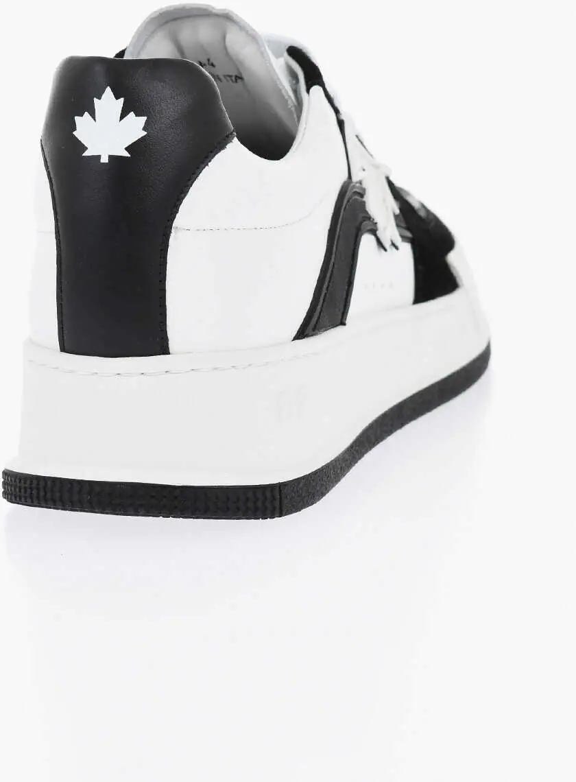 Sneakers DSQUARED2 Leather Canadian Low Top Sneakers Black & White Barbati (BM 19724237) 2
