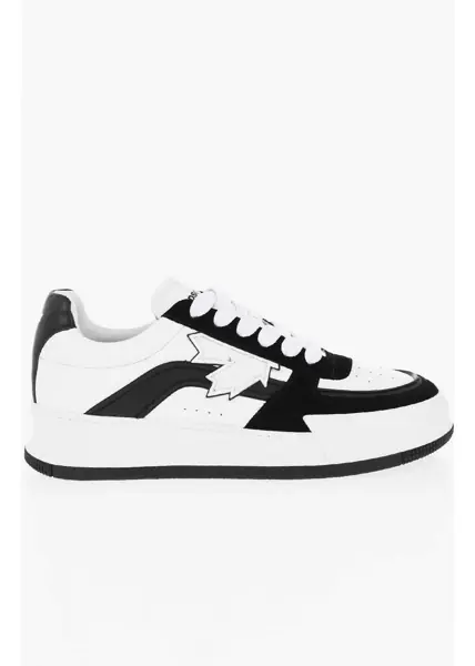 Sneakers DSQUARED2 Leather Canadian Low Top Sneakers Black & White Barbati (BM 19724237) 3