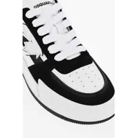 Sneakers DSQUARED2 pentru Barbati - Sneakers DSQUARED2 Leather Canadian Low Top Sneakers Black & White Barbati (BM 19724237) - B-mall.ro