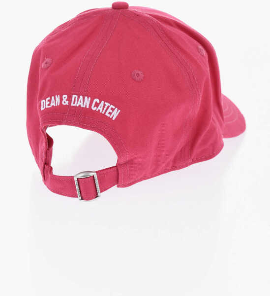 Caciuli DSQUARED2 Icon Vintage Effect Cap With Embossed Embroidery Pink Barbati (BM 19724240) 3