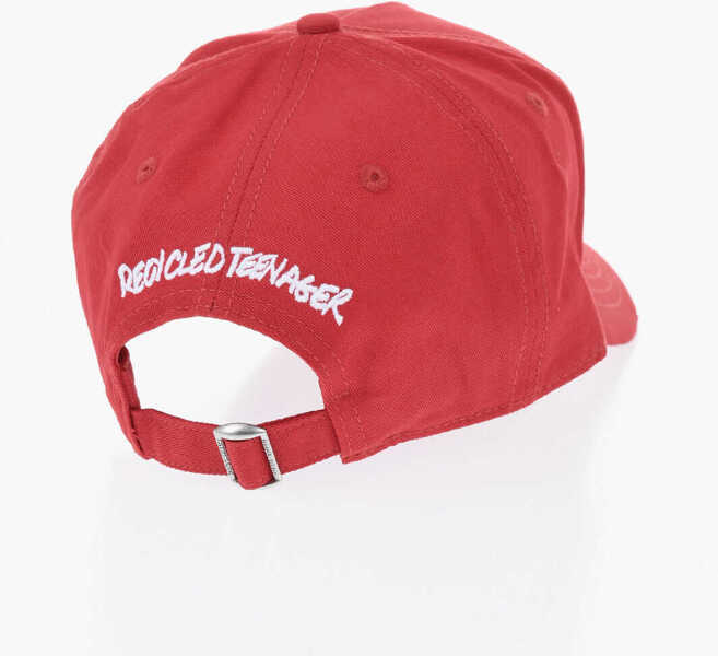 Caciuli DSQUARED2 Solid Color Cap With Embossed Logo Red Barbati (BM 19724243) 2