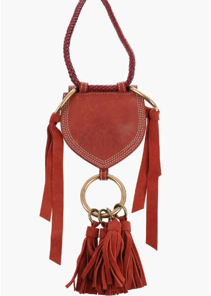 Portofele DSQUARED2 Leather Coin Purse With Drawstring And Tassel Details Red Barbati (BM 19724267) 4